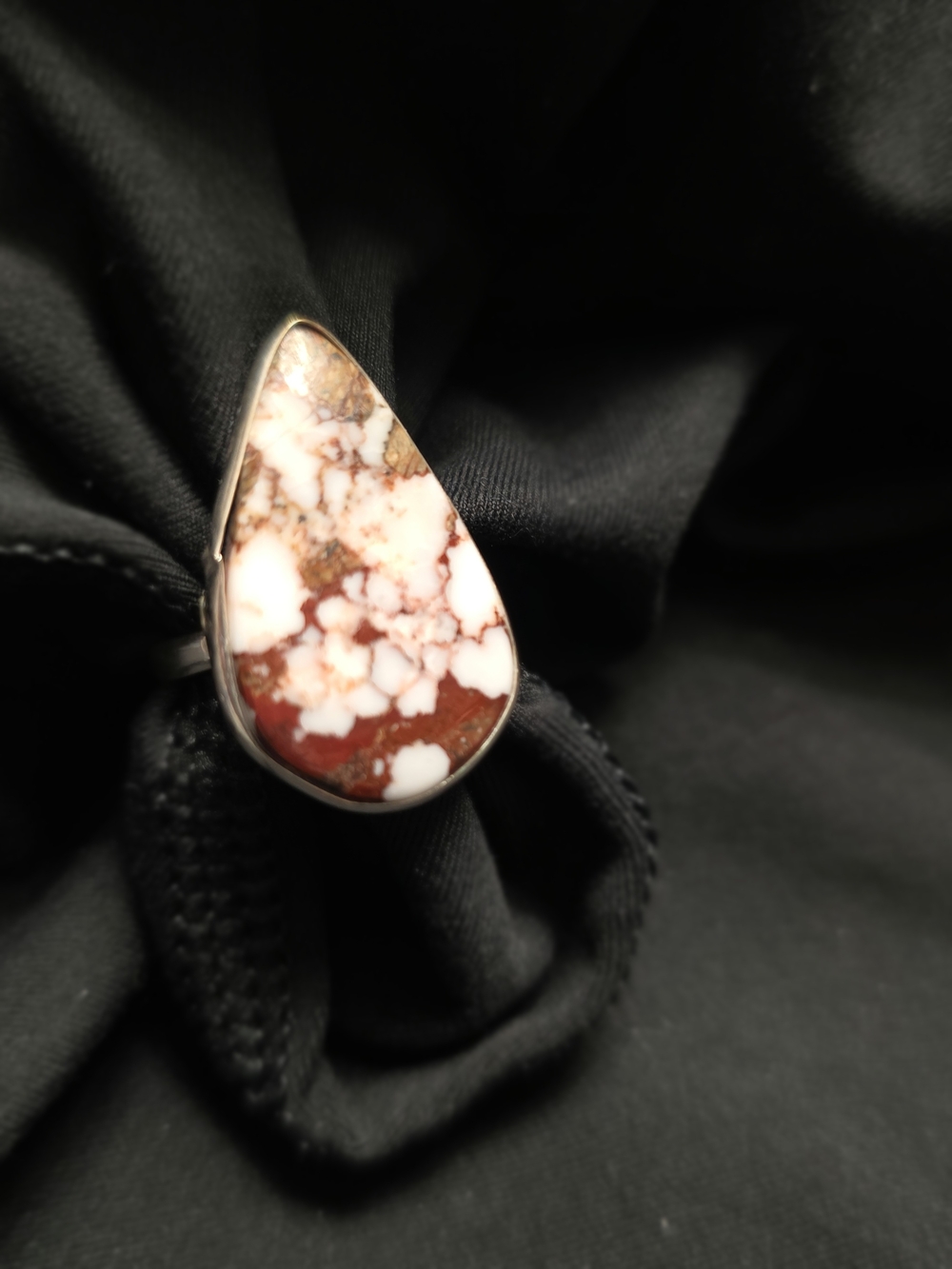 Teardrop Wild Horse Ring in Sterling Setting